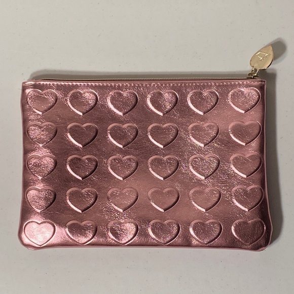 Pink Foil Heart Cosmetic Bag - Picture 2 of 3